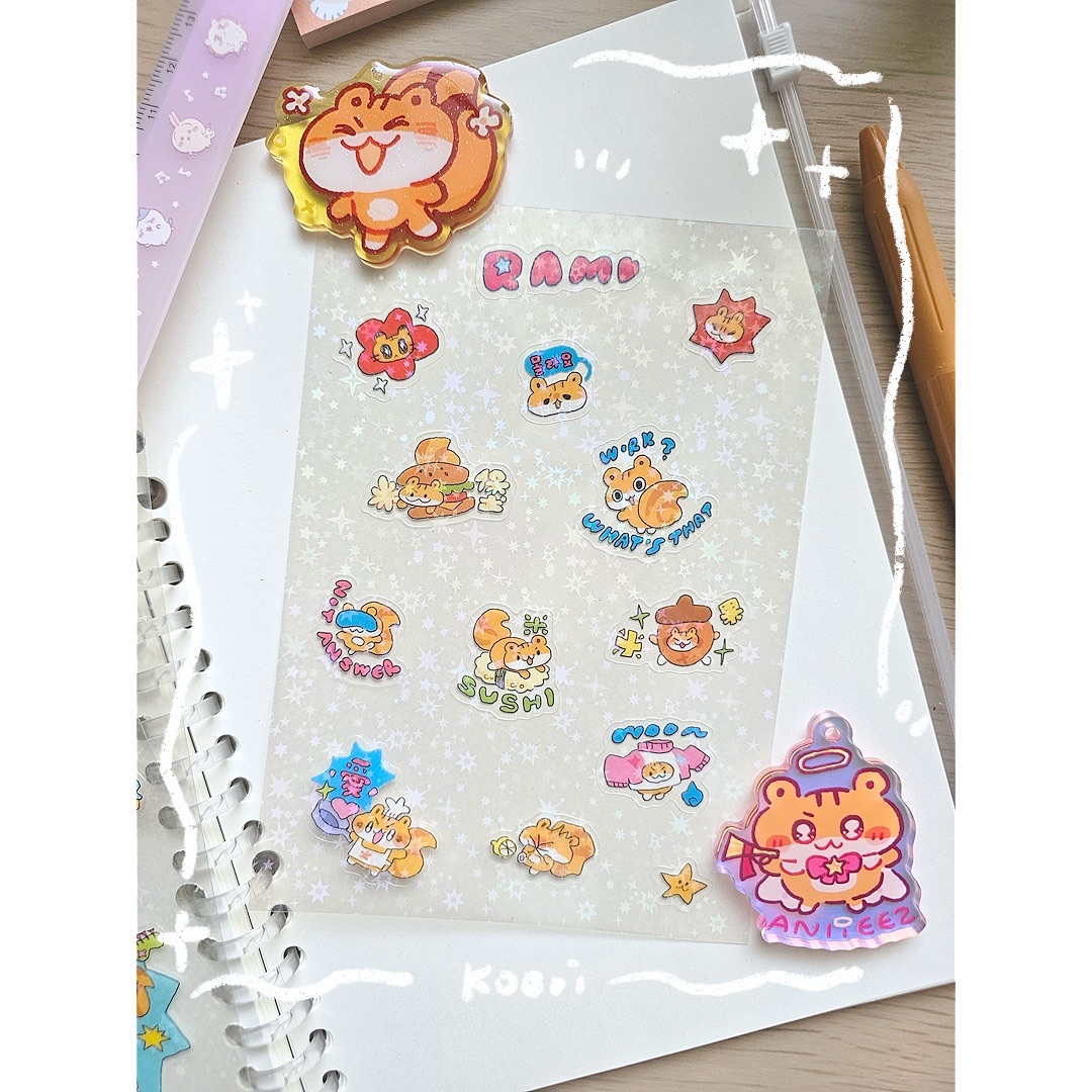 拉米 星星底貼紙