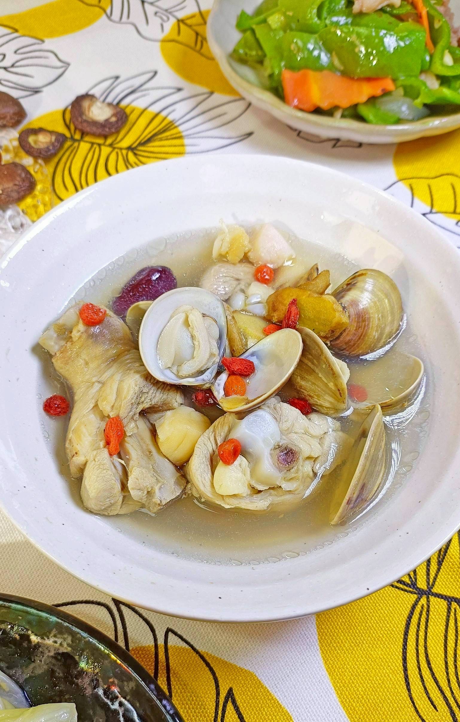 干貝蛤蜊雞湯