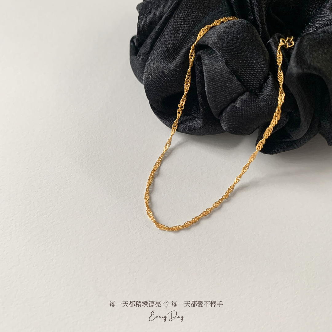 [預購] 質感純銀飾品．波光繾綣細手鍊