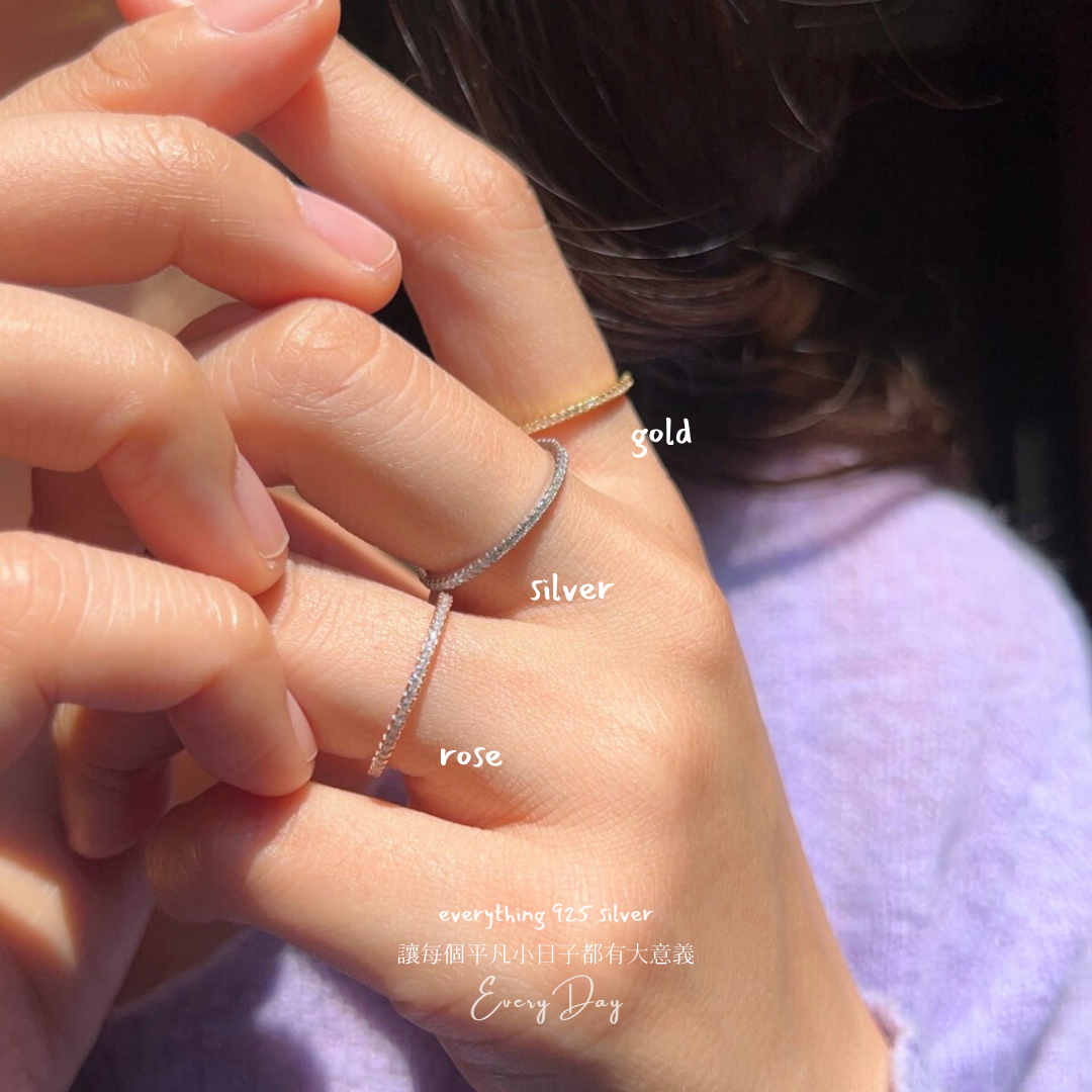 [入店必買！新增玫瑰粉] 質感純銀．經典圓滿線戒