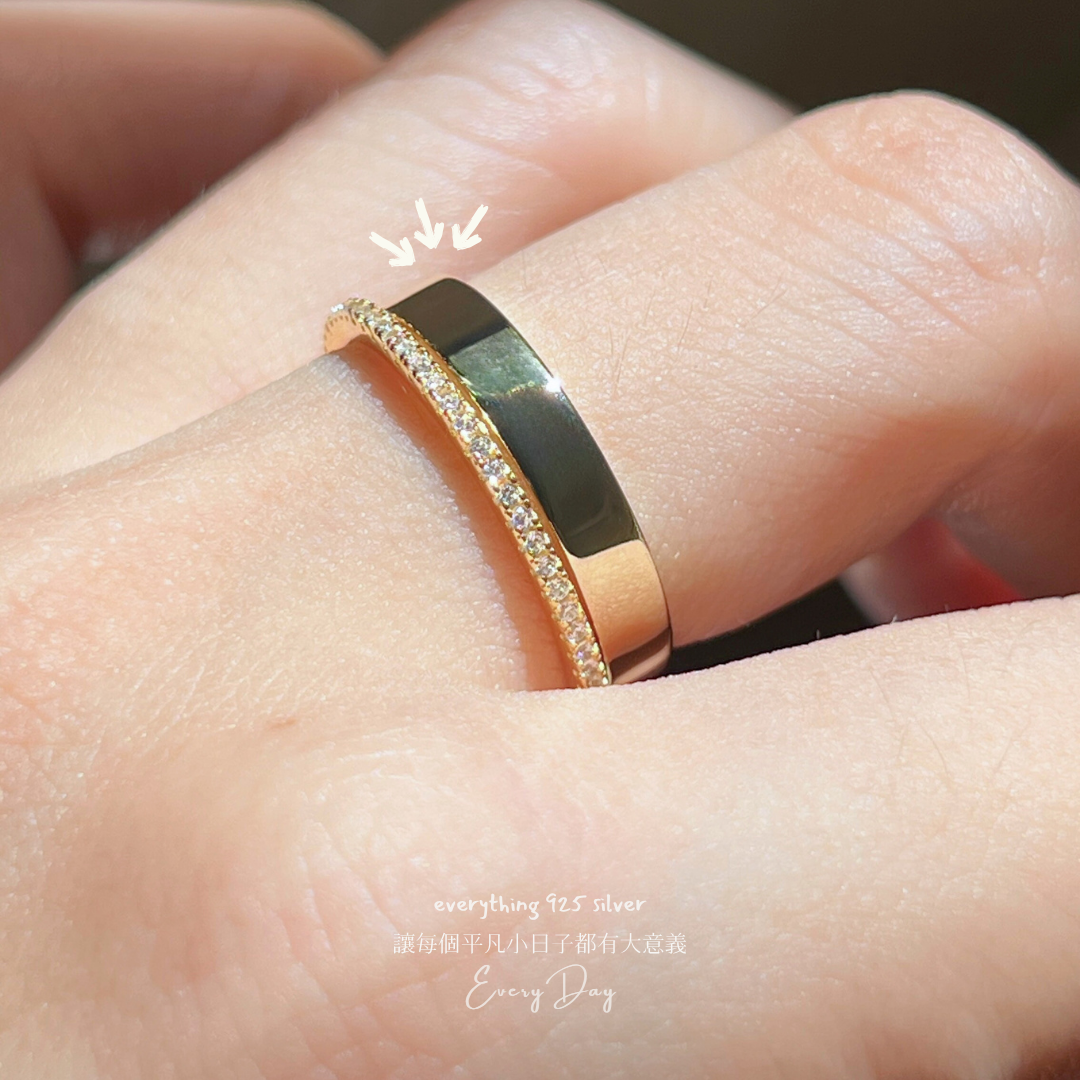 [極簡無印] 質感純銀．極簡寬帶戒指