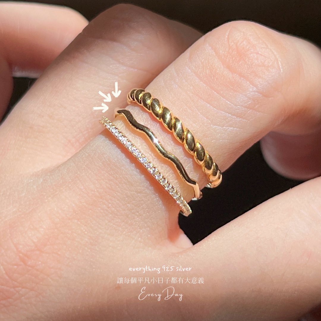 [5月新品 / 14K包金再登場] 質感飾品．微風水波戒指