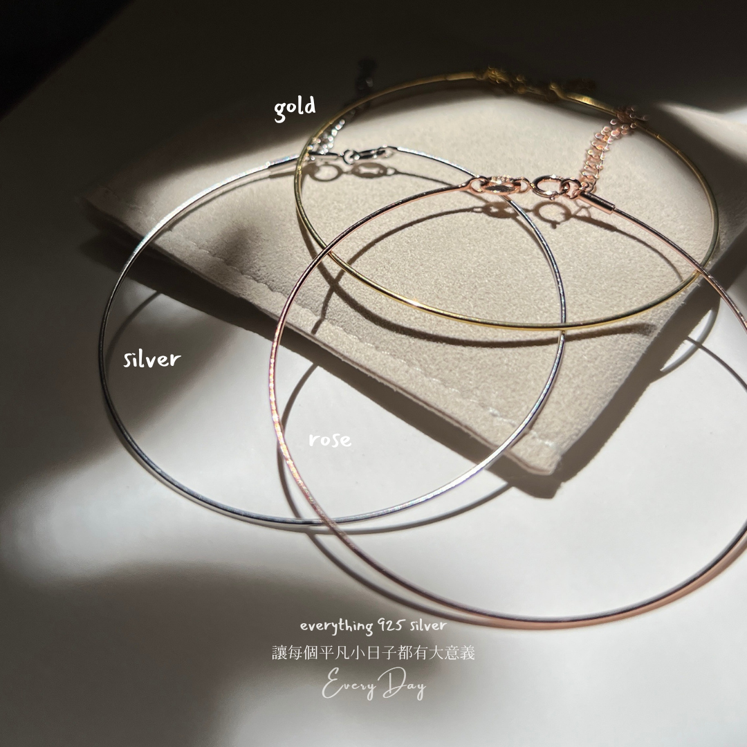 [新品！] 質感純銀．daily 紋身手環