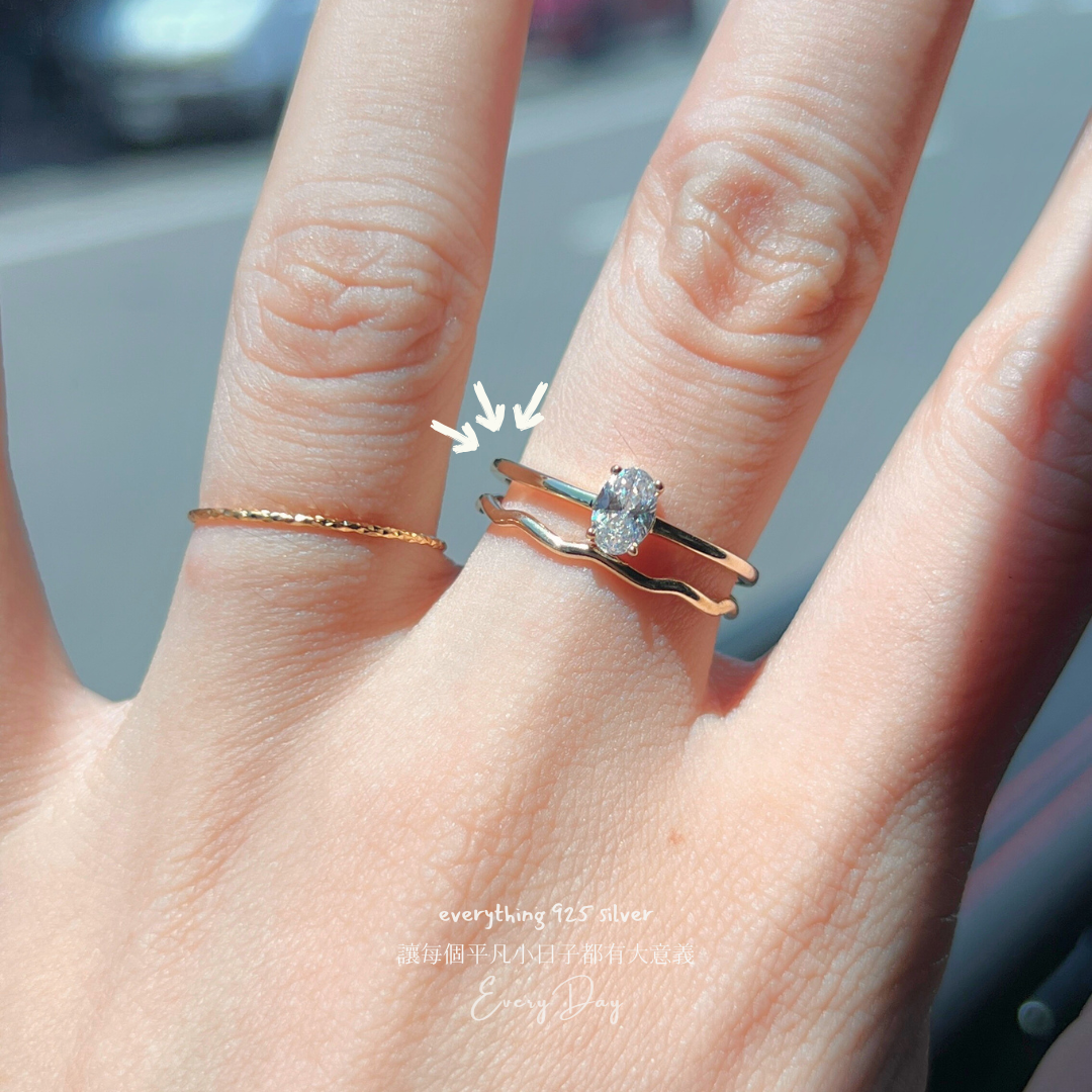 [經典氣質] 質感純銀．古典皇家橢圓戒指