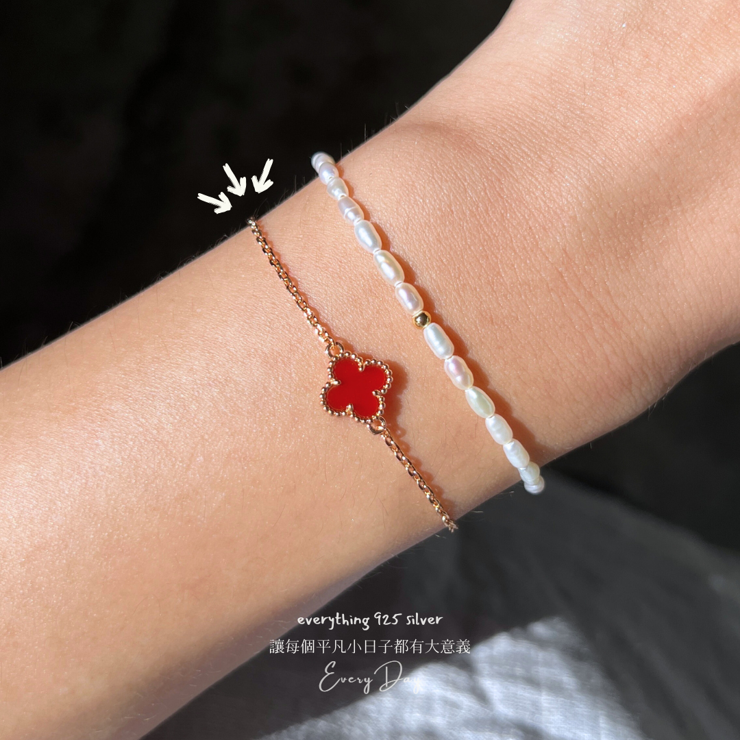 [新品！] 質感純銀．富貴花手鍊