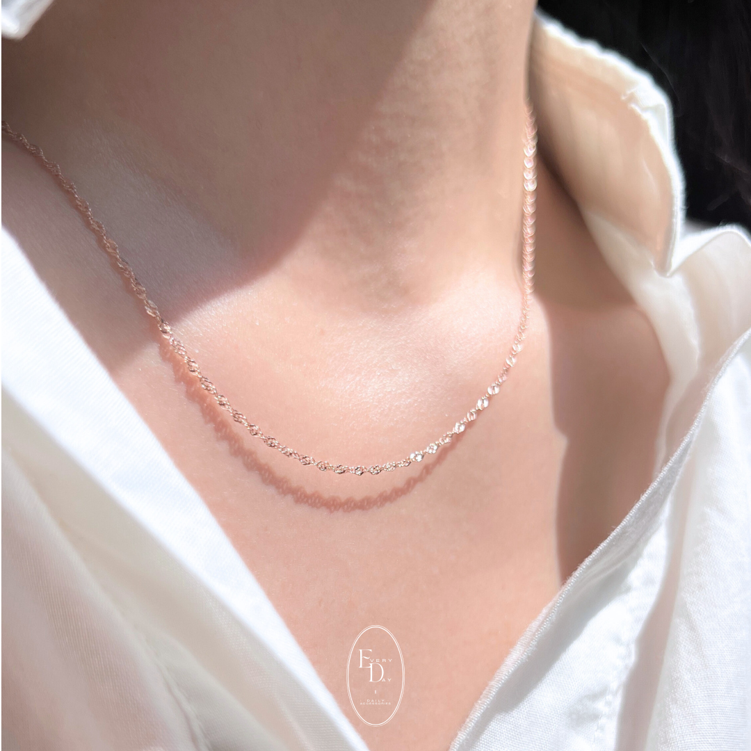 [10月新品！仙女的項鍊] 質感純銀．sparkle粼粼項鍊