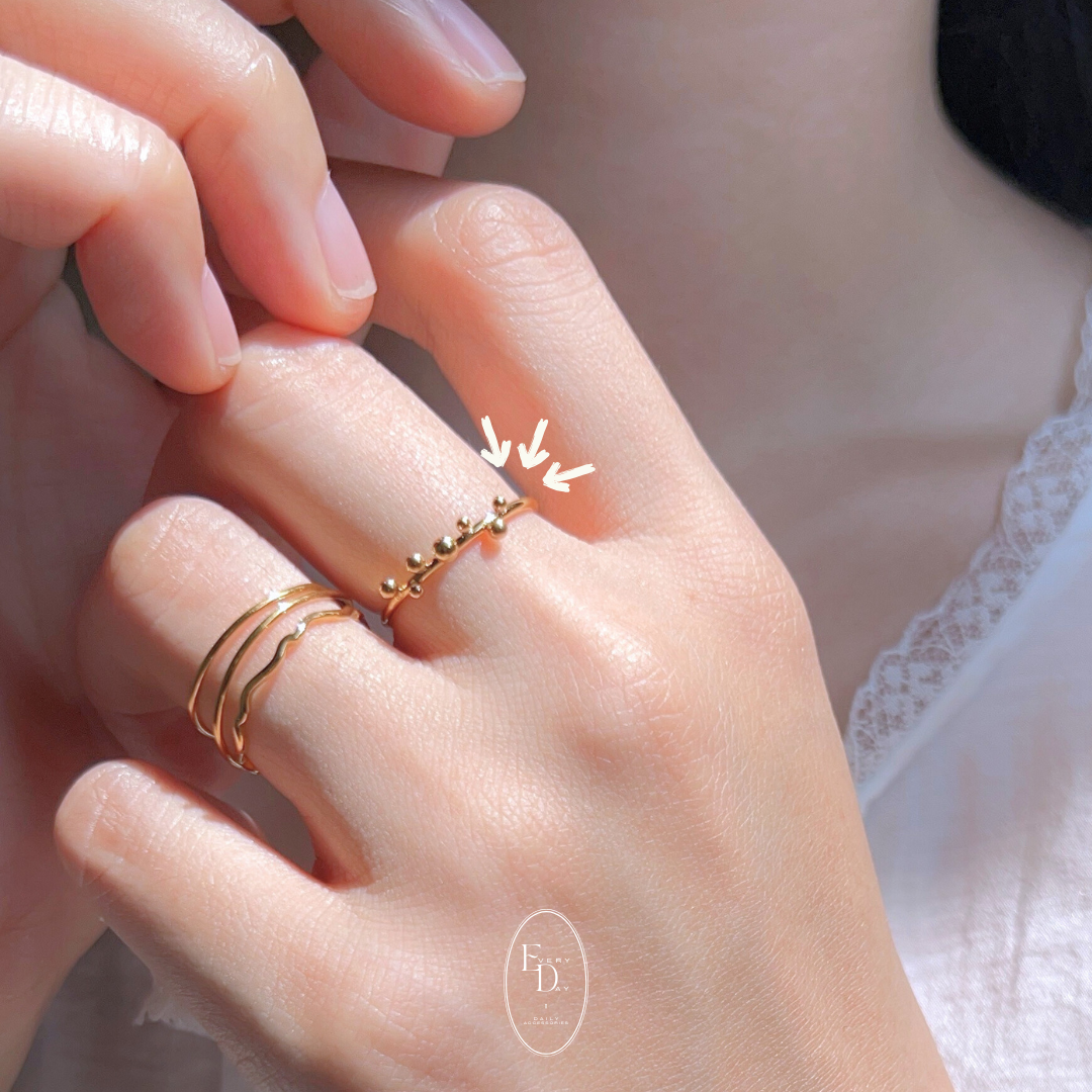 [3月新品！全新系列] 質感 stainless steel 不鏽鋼．小泡泡戒指