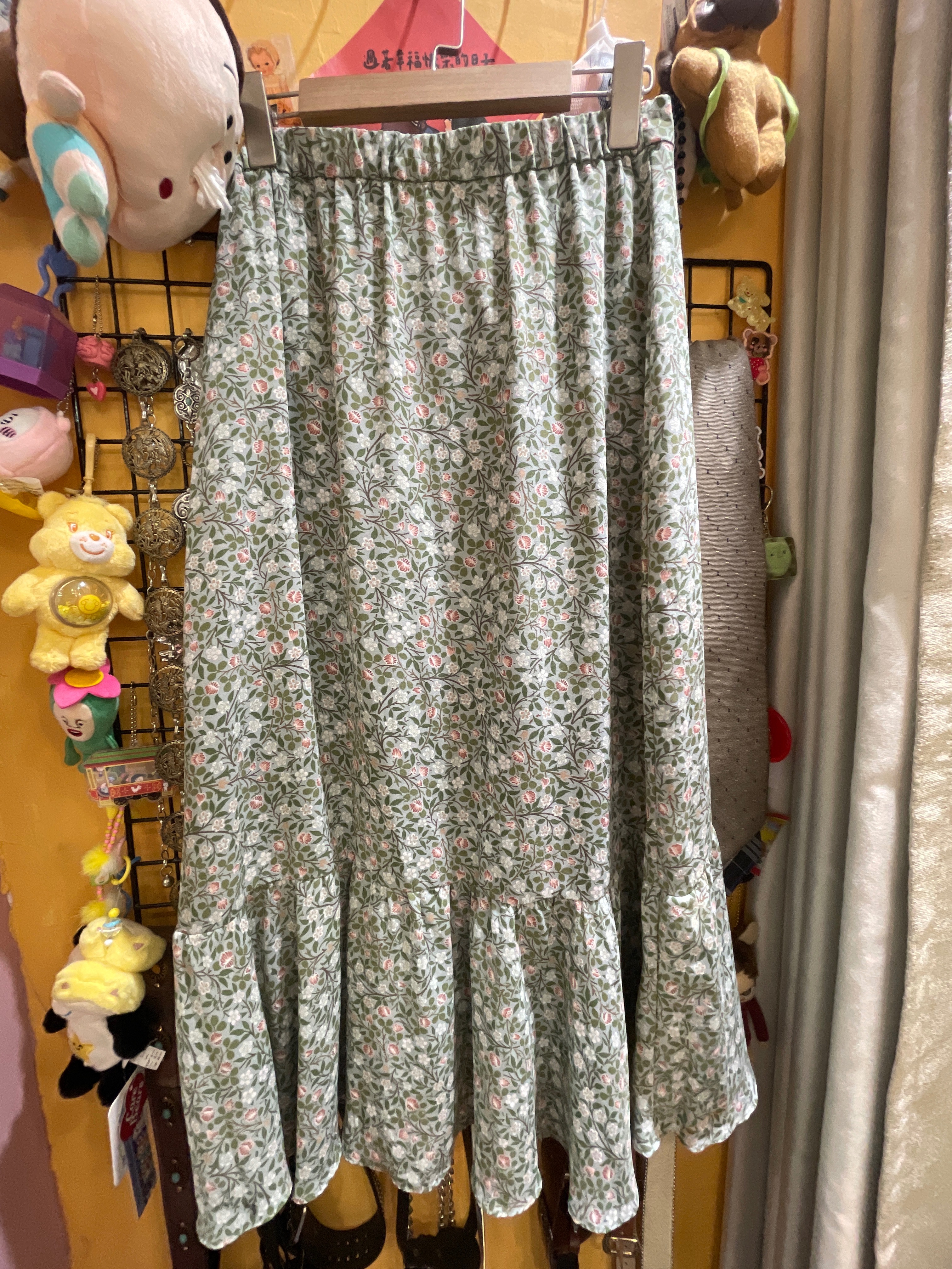 低調奢華古著花花魚尾裙