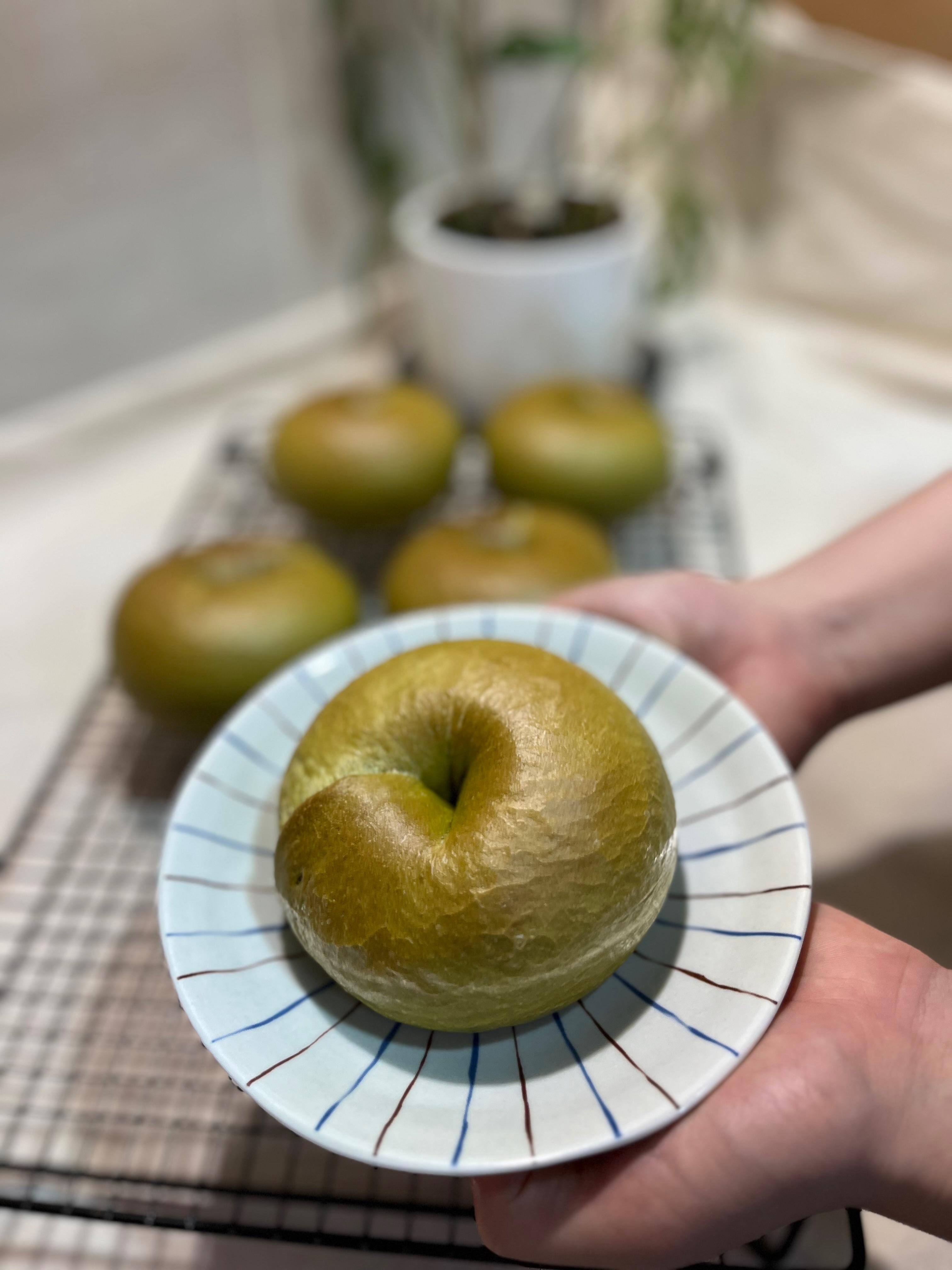 抹茶紅豆貝果