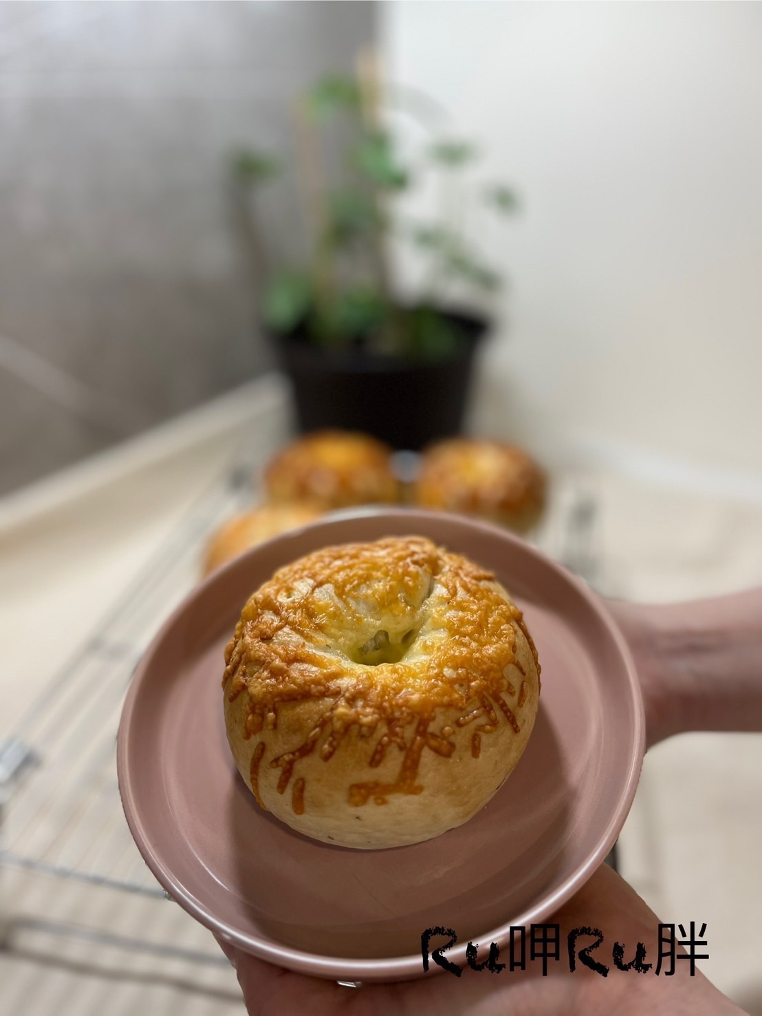 剝皮辣椒起司貝果