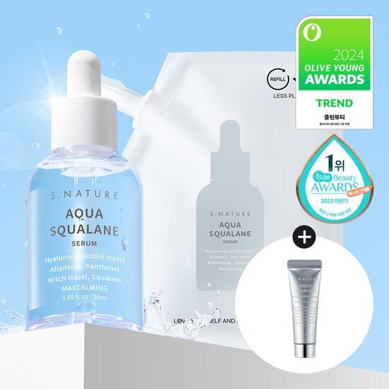 s.nature 角鯊烷精華 50ml+50ml+面霜10ml