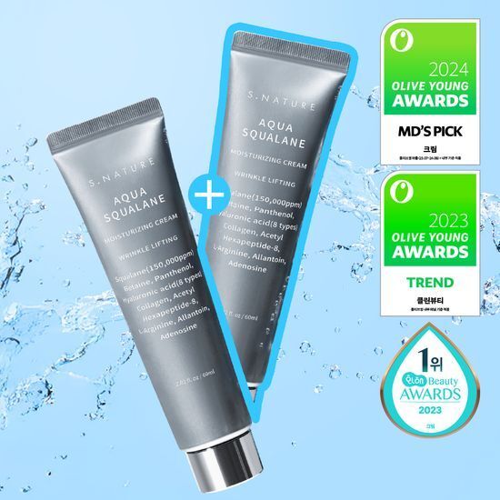 s.nature 角鯊烷保濕面霜60ml＋60ml