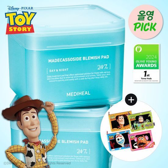 Mediheal 爽膚棉片100片＋100片＋玩具總動員小包