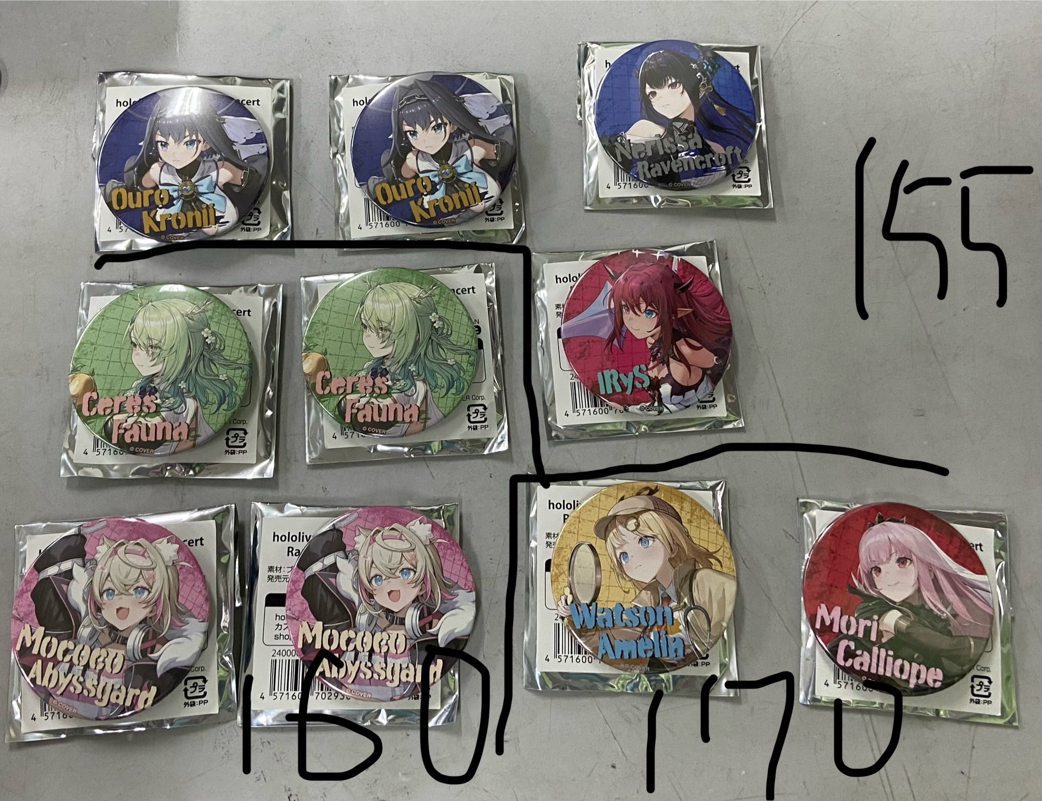 Hololive EN 2nd Concert Random Button Badge