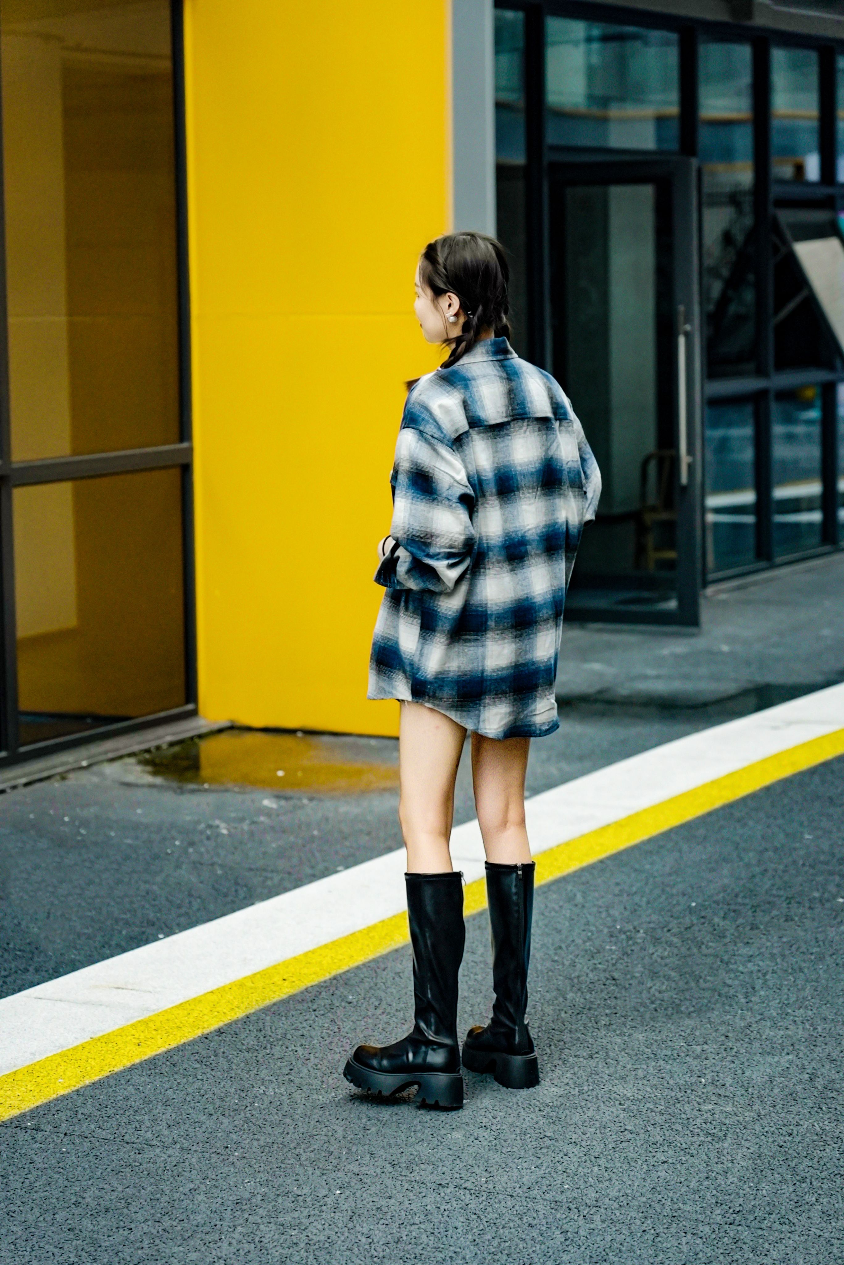 -預售- 男女同款 100%純棉格紋襯衫