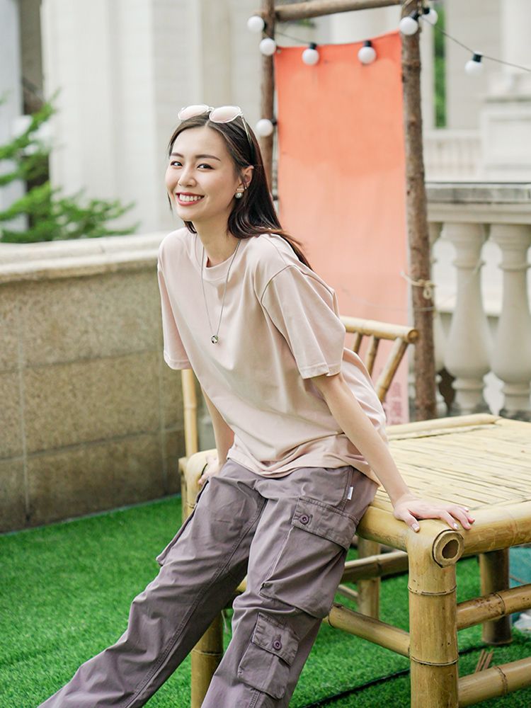 -預售-男女同款-73%純棉冰紗百搭T