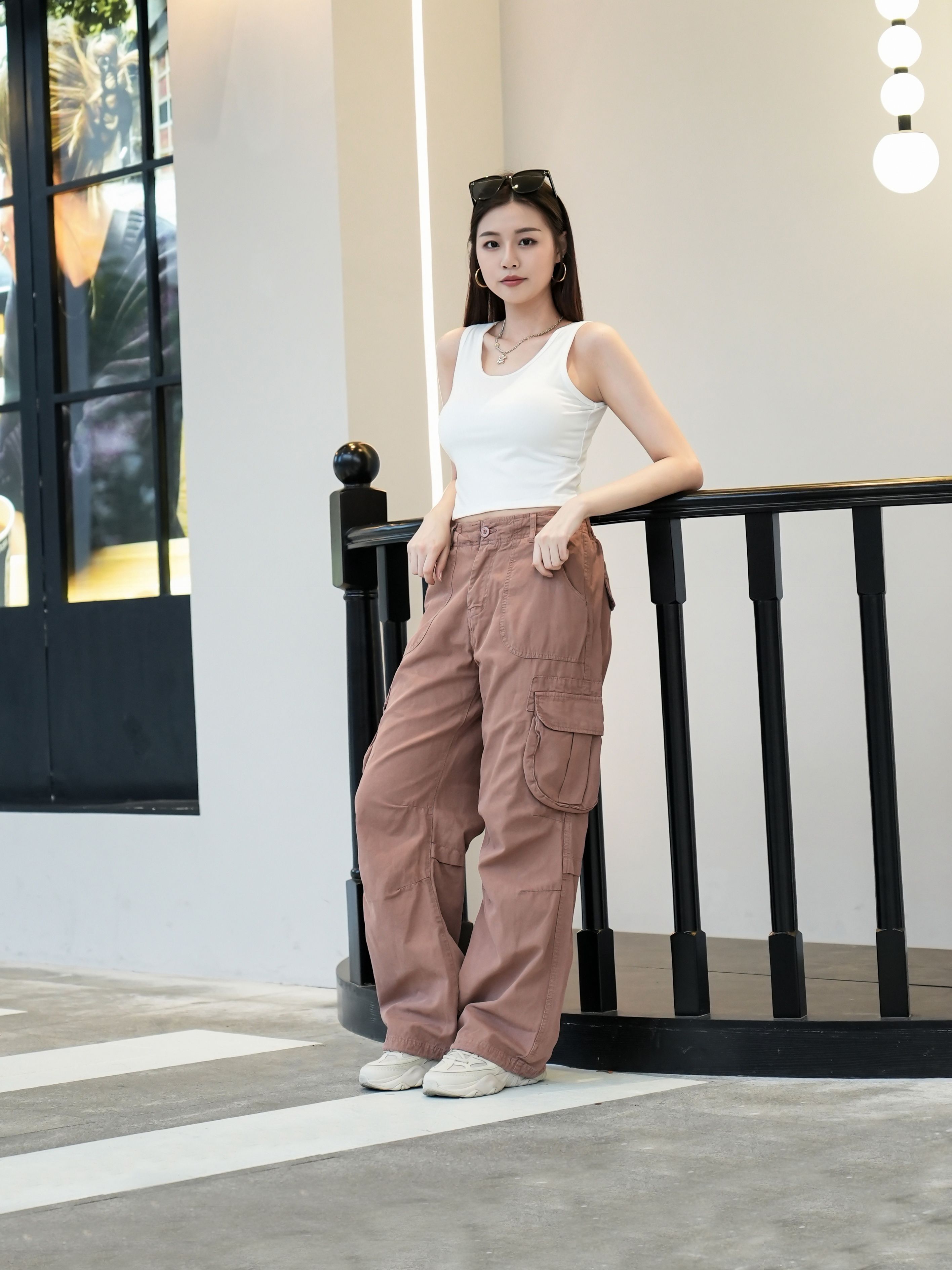 -預售-男女同款-100%純棉重磅工裝褲