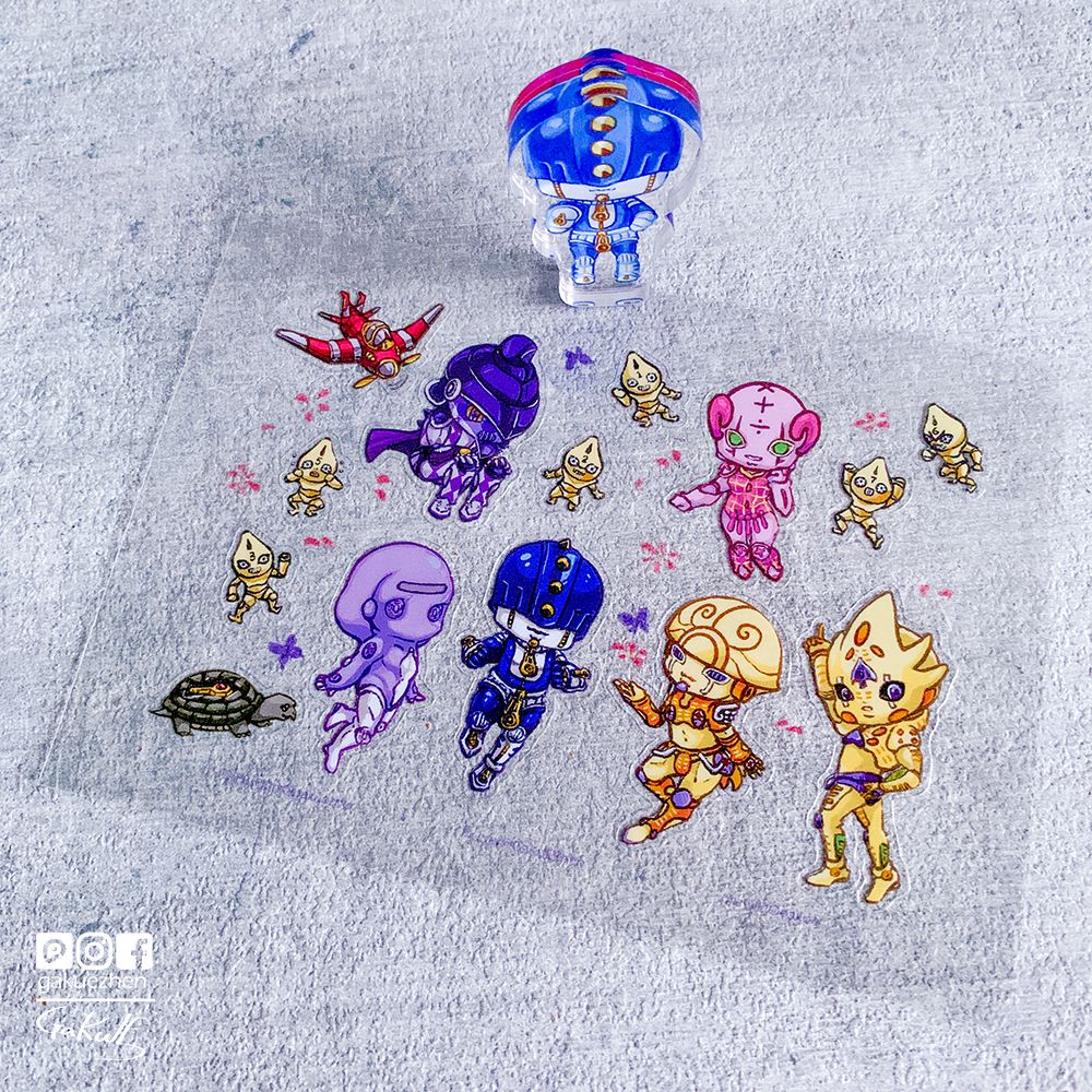 ✦JO 5護衛隊替身透明貼紙✦｜JoJo的奇妙冒險｜黃金之風｜替身｜同人｜