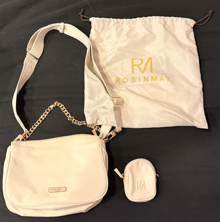 【Robinmay】尼龍米白色包