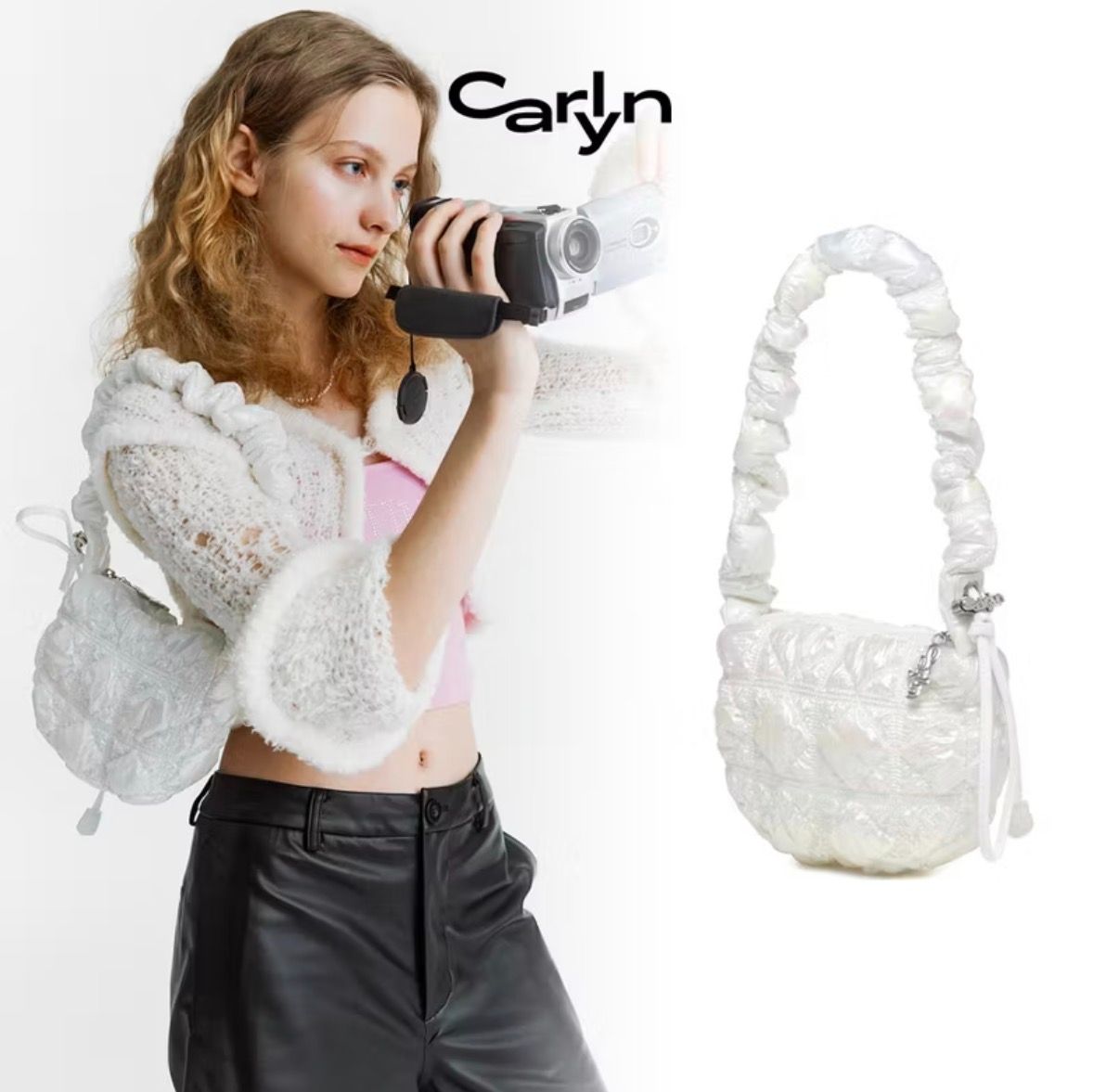 【Carlyn】韓牌雲朵包/白
