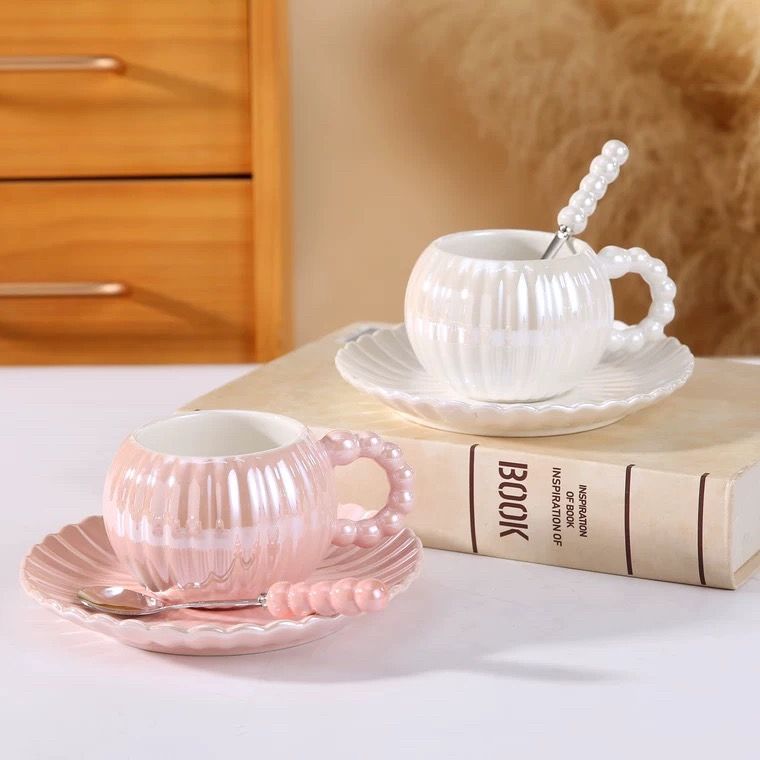 ins輕奢創意陶瓷杯碟套裝咖啡杯