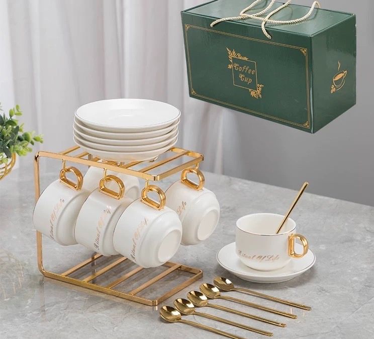 高檔精緻設計感情侶咖啡杯 （白色）