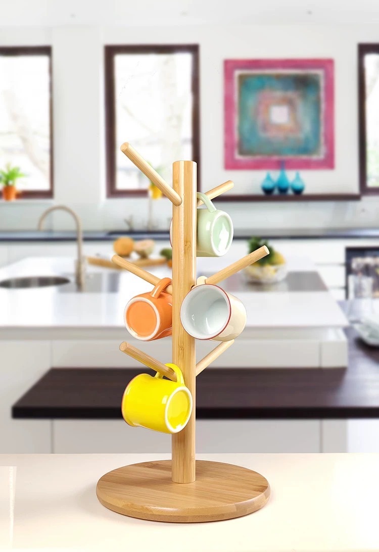 北歐風創意收納竹杯架