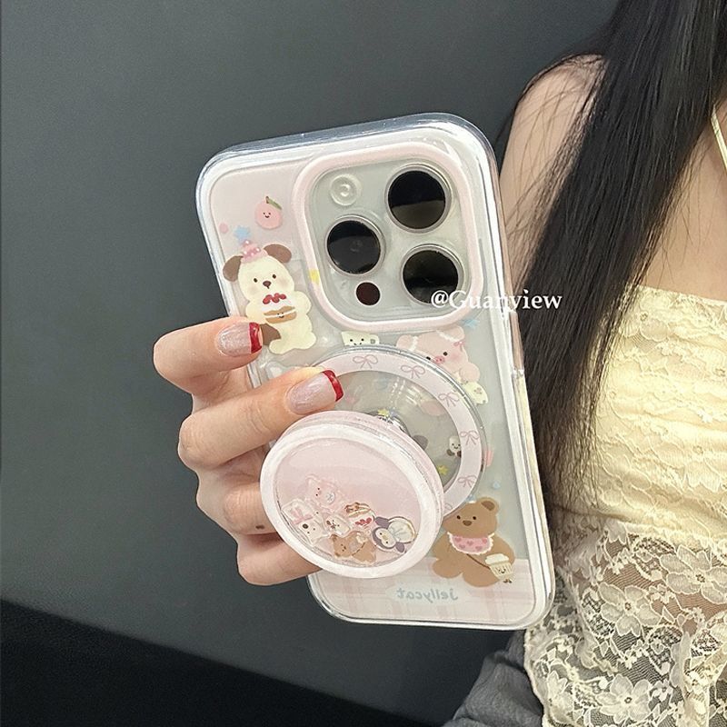 粉色小動物磁吸手機殼