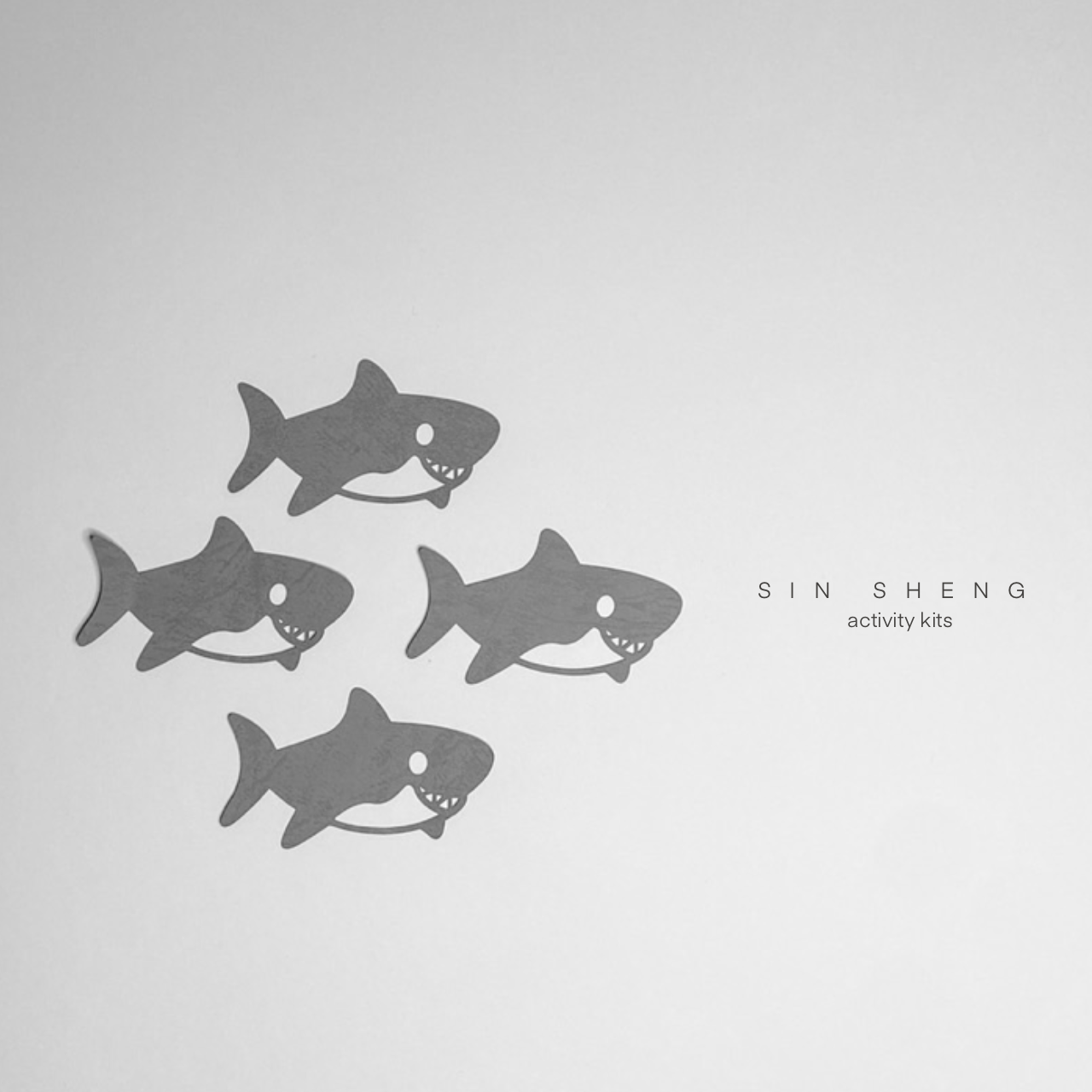 【現貨】鯊魚紙雕（一組4入）