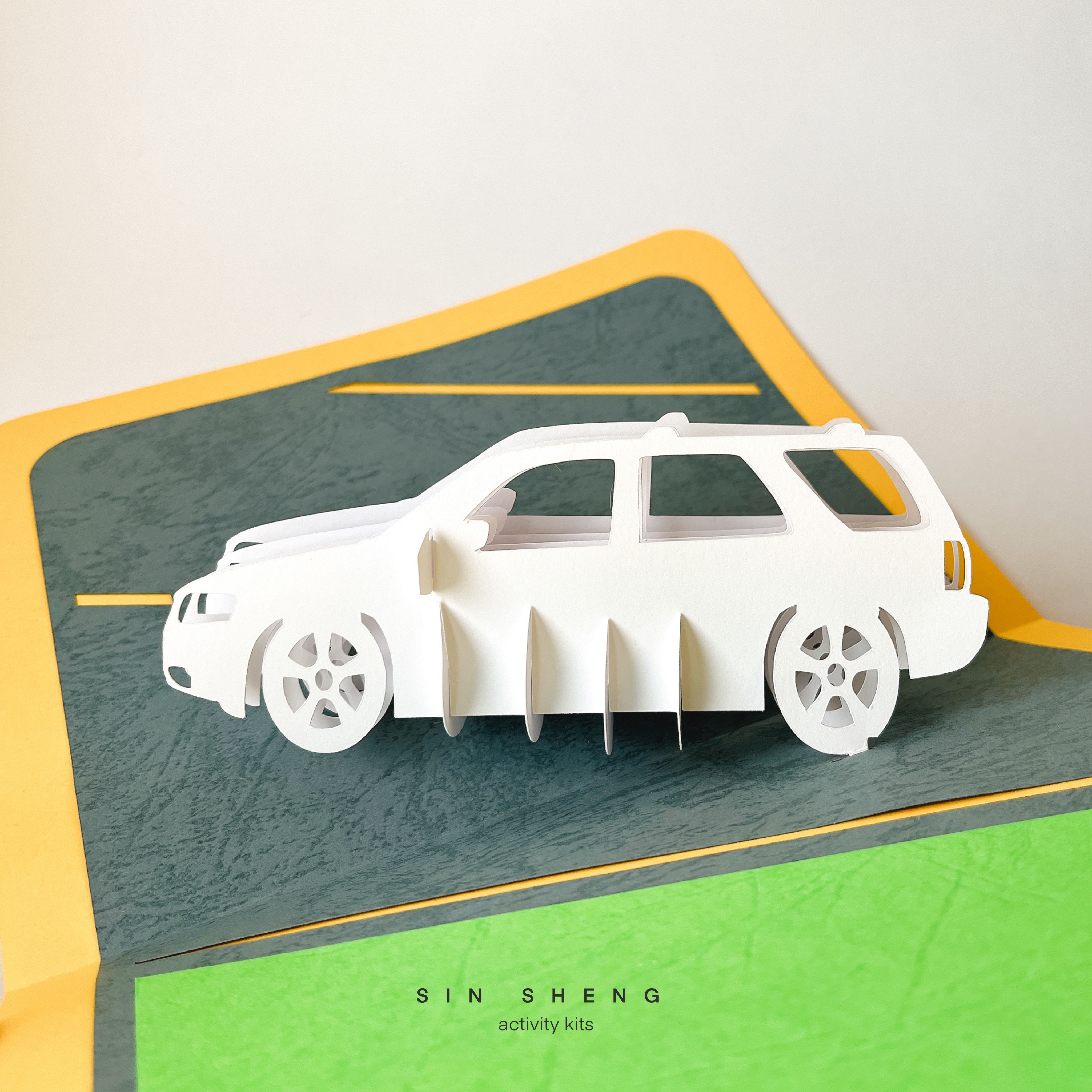 【現貨】車拚只為哩 立體紙雕卡片材料包