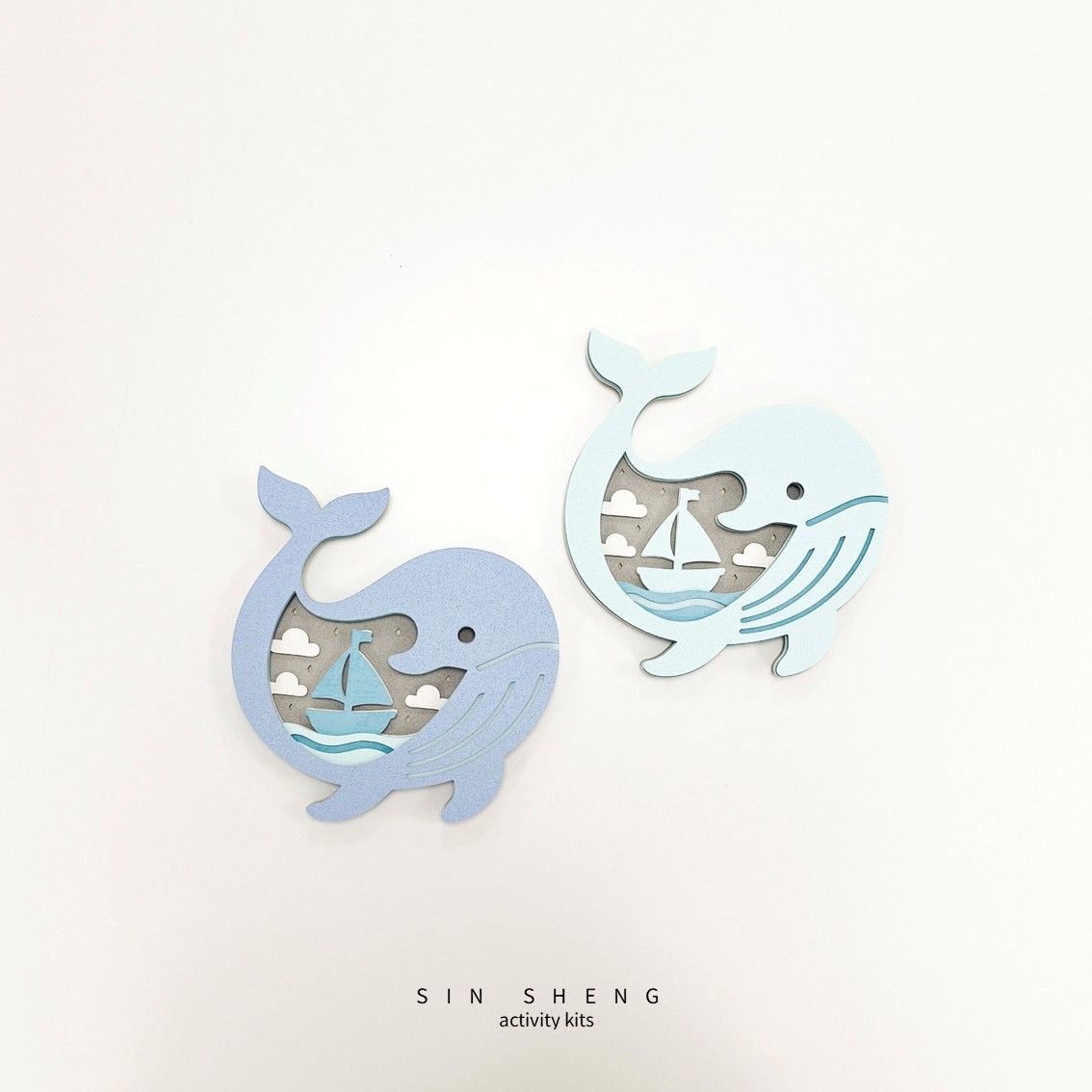 【現貨】鯨魚 立體紙雕材料包