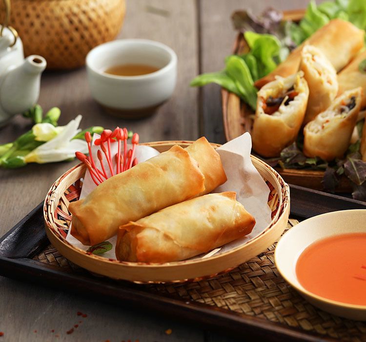 【說蔬人】養心茶樓🥇港式翠玉春捲5入/全素/超好吃!!!!!/素食春捲/港式小點/人氣港點/素食港點/養心茶樓