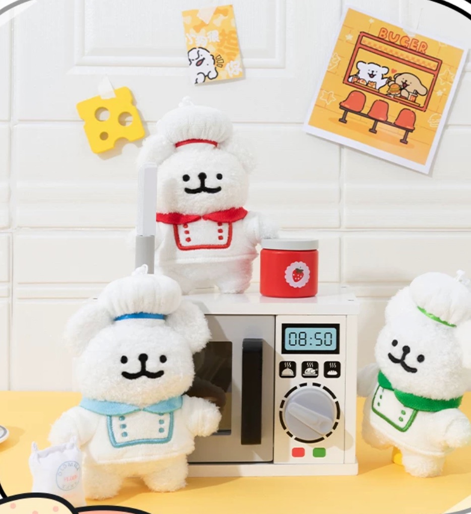 🧑‍🍳正版線條小狗廚師娃娃吊飾