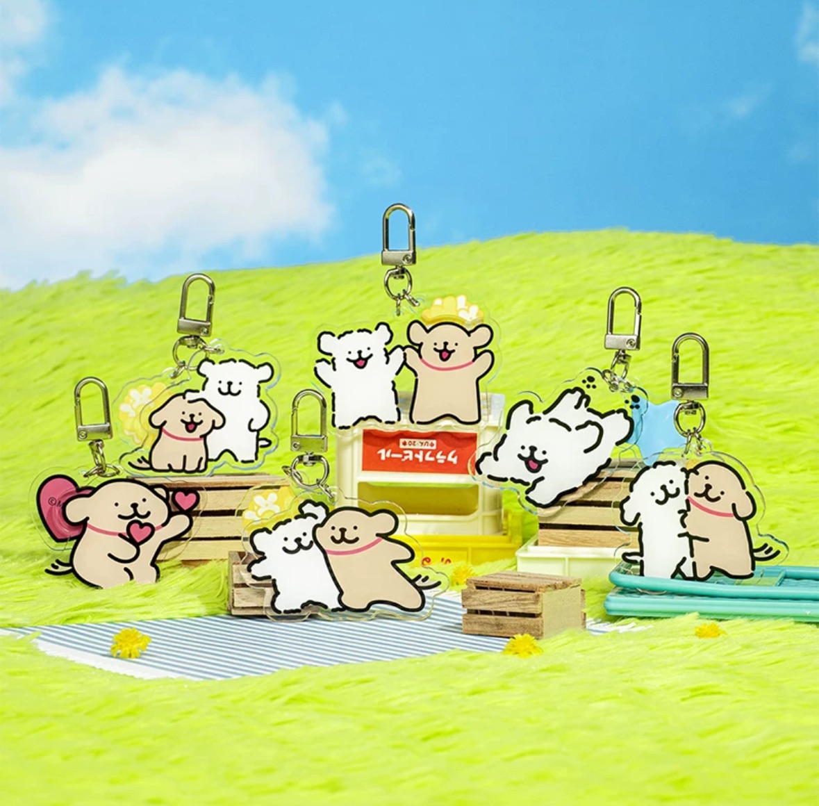 正版線條小狗系列壓克力吊飾