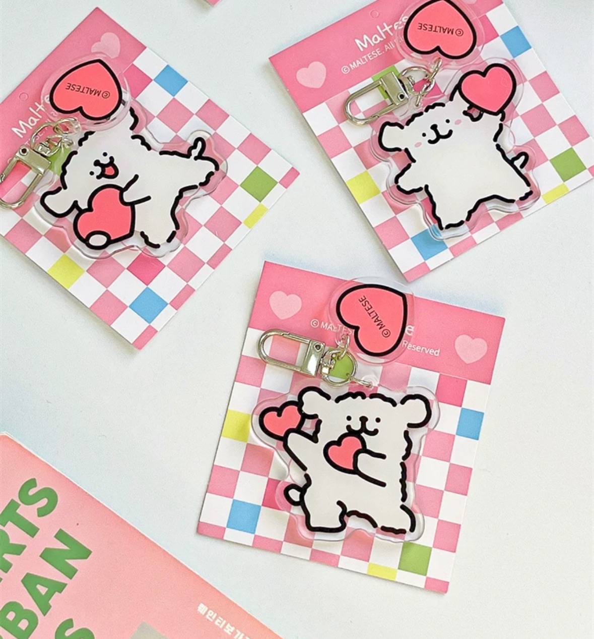 正版線條小狗系列壓克力吊飾