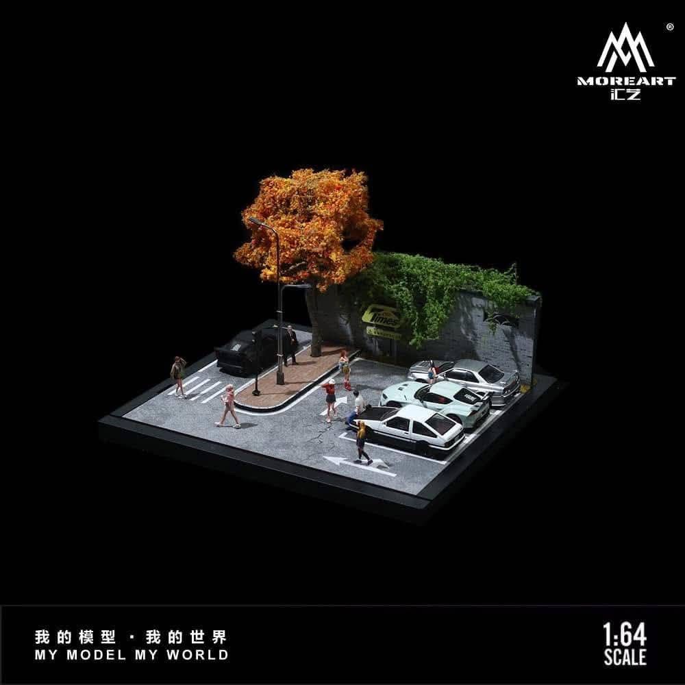 MoreArt 1/64 街邊場景燈光拼裝系列（附贈那棵樹）