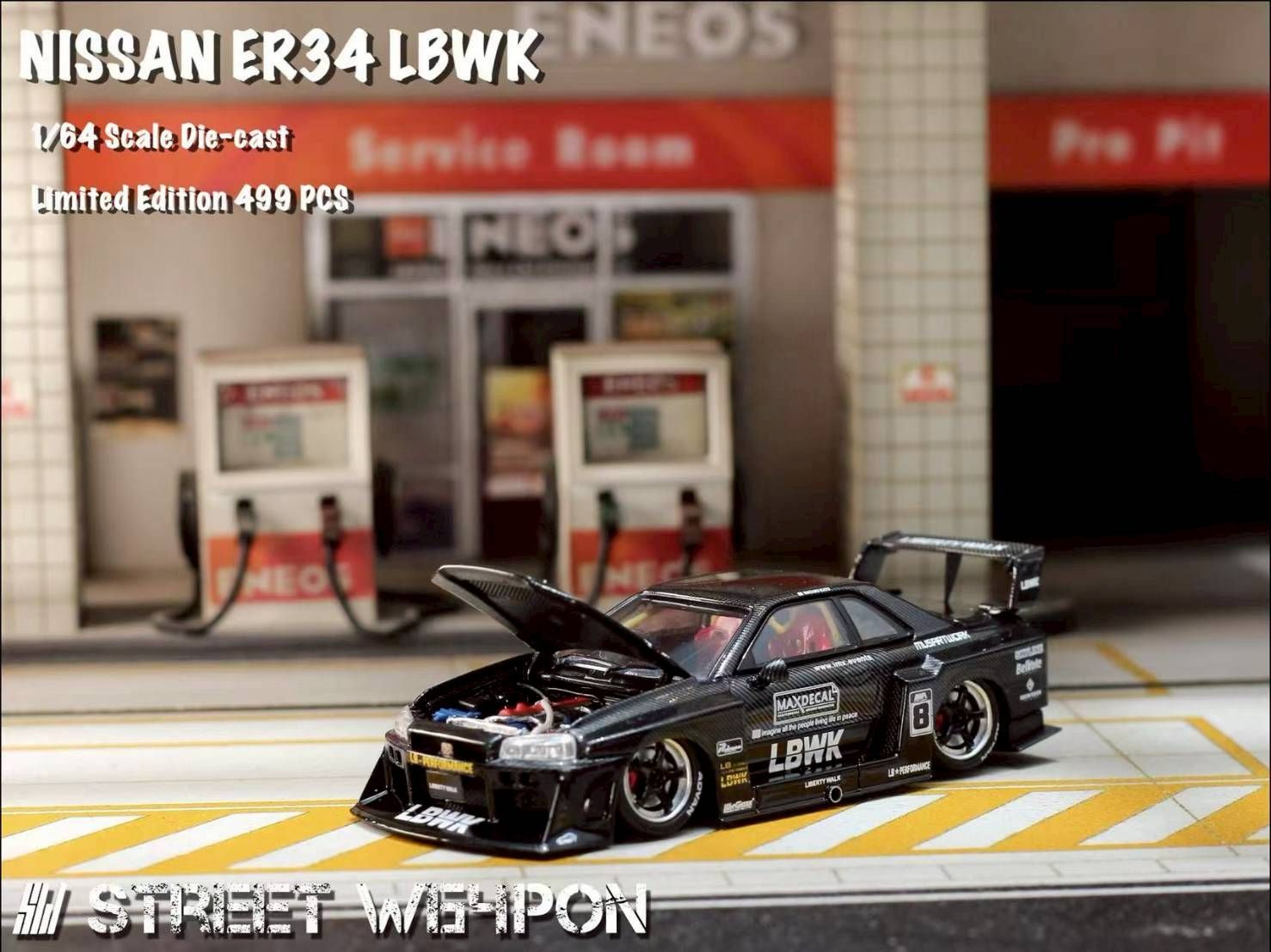 StreetWeapon 1/64 LBWK ER34 Black Carbon