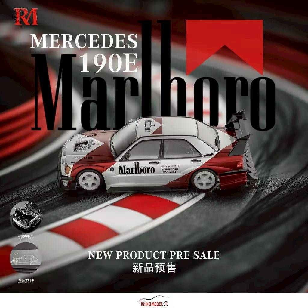 Rhino Model 1/64 Mercedes Benz 190E 改裝版 Marlboro塗裝