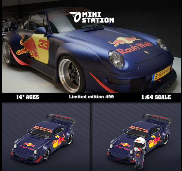 Ministation 1/64 Porsche RWB 964 Redbull  現貨、預購區