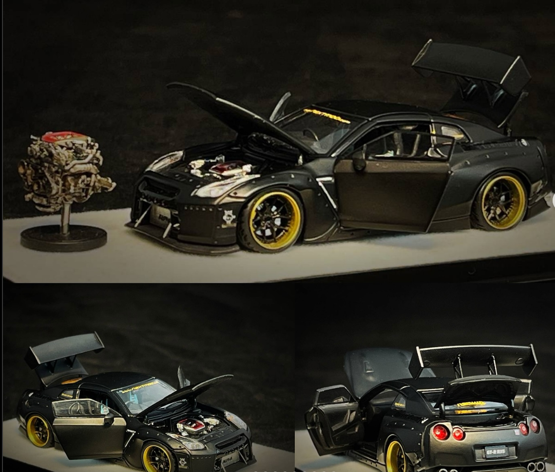 Rocket Bunny R35 Matte Black 消光黑 全合金可開 預購下單區