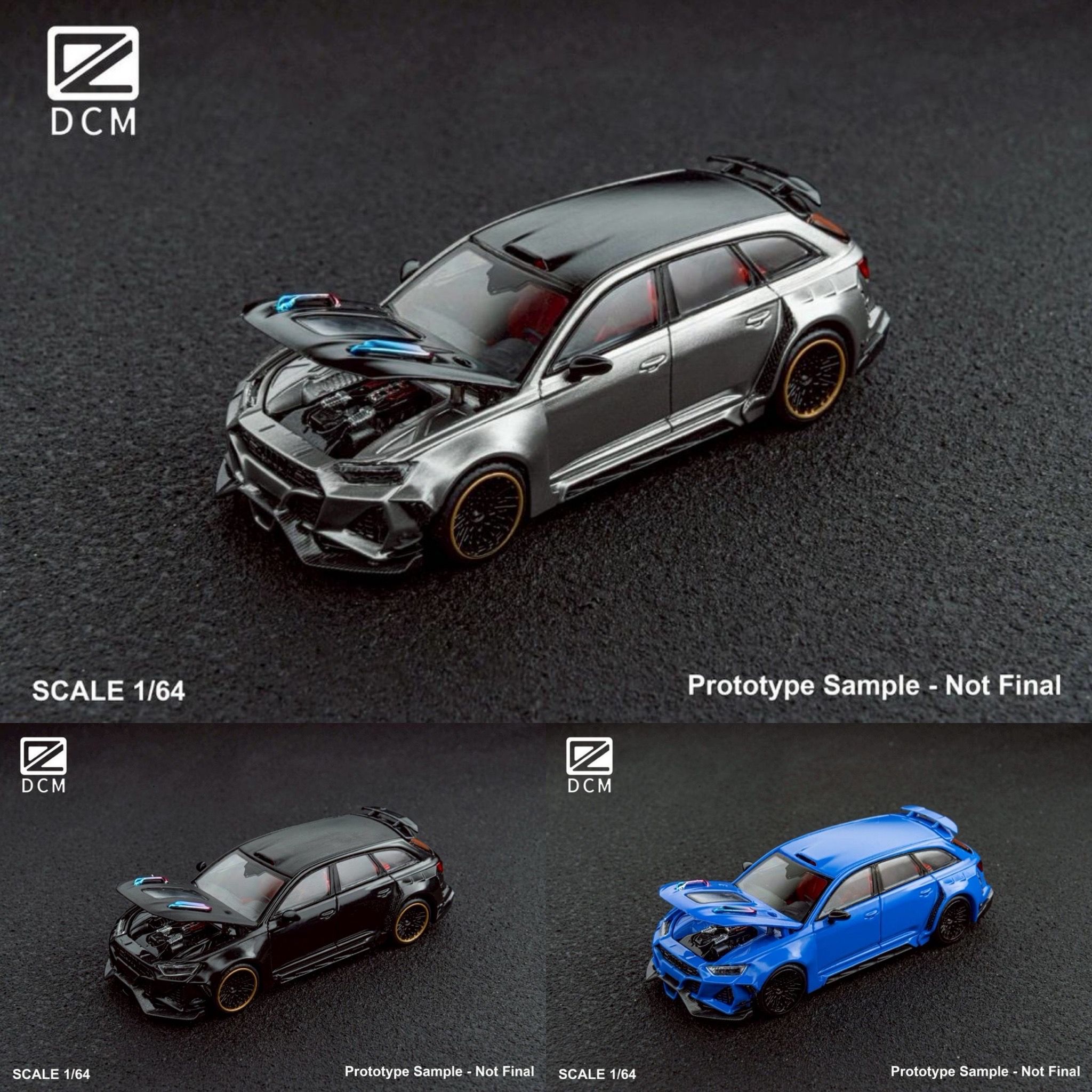 DCM 1/64 AUDI RS6 爆改款（引擎蓋可開、少量現貨供應）