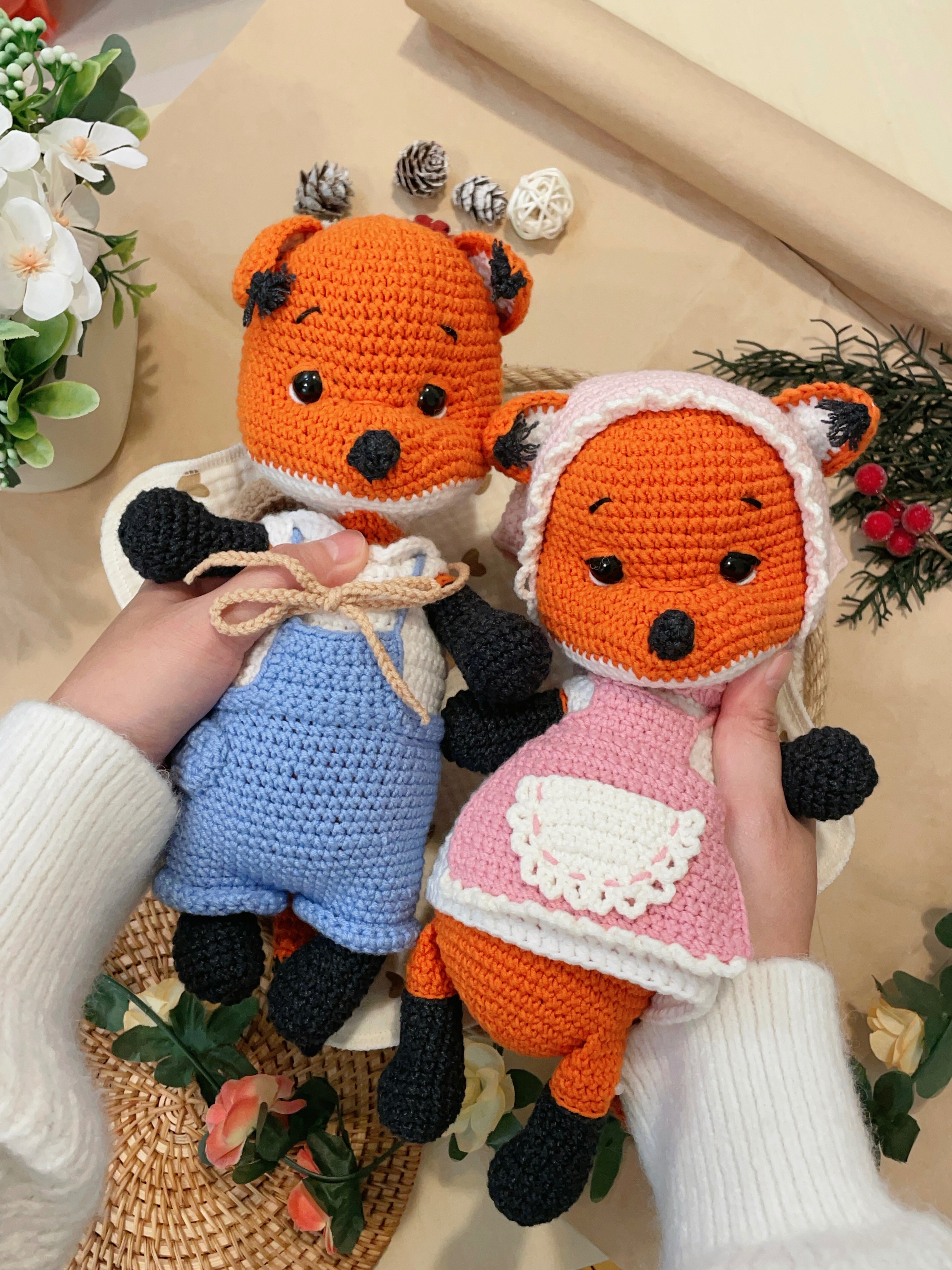 Yani’Y手鉤房農夫小狐狸夫妻安撫寶寶