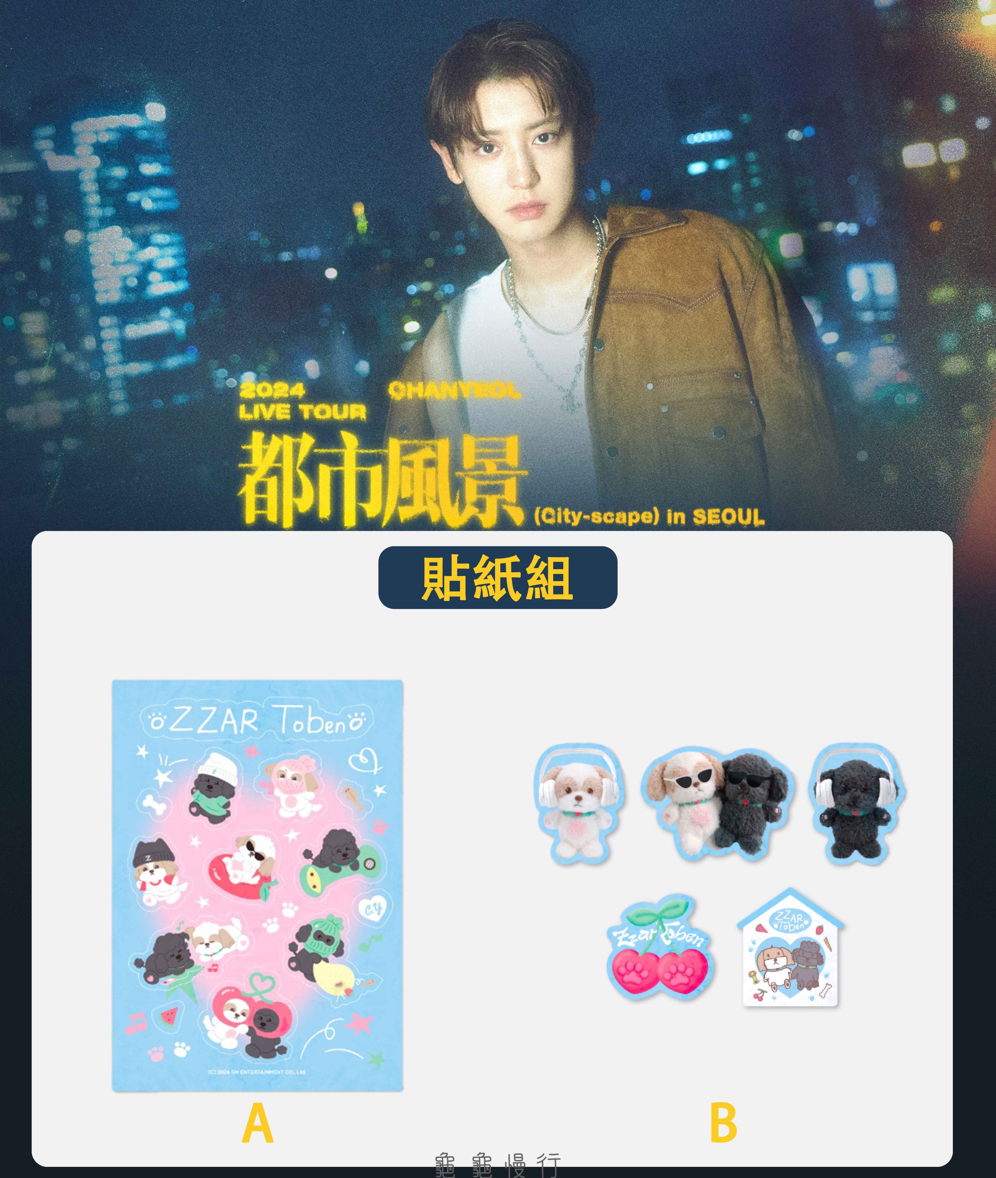 🐢【預購中】2024 CHANYEOL LIVE TOUR _都市風景 官方周邊-貼紙組🐢