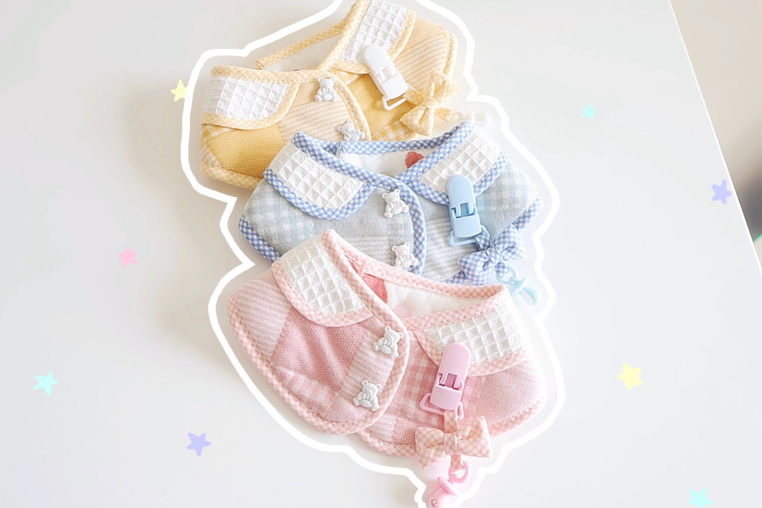 格格笑寶寶圍兜👶🏻（粉/藍/黃）