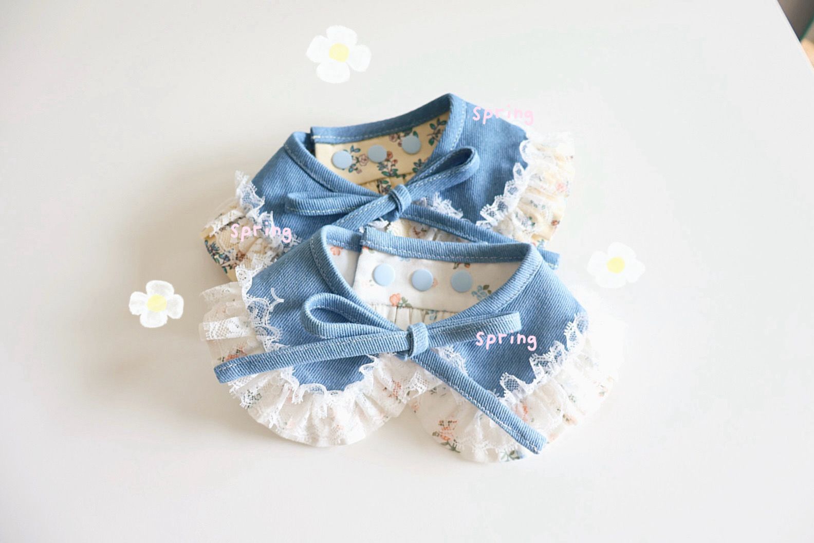 Spring Denim🌼🌸（雙面穿）（黃/白）