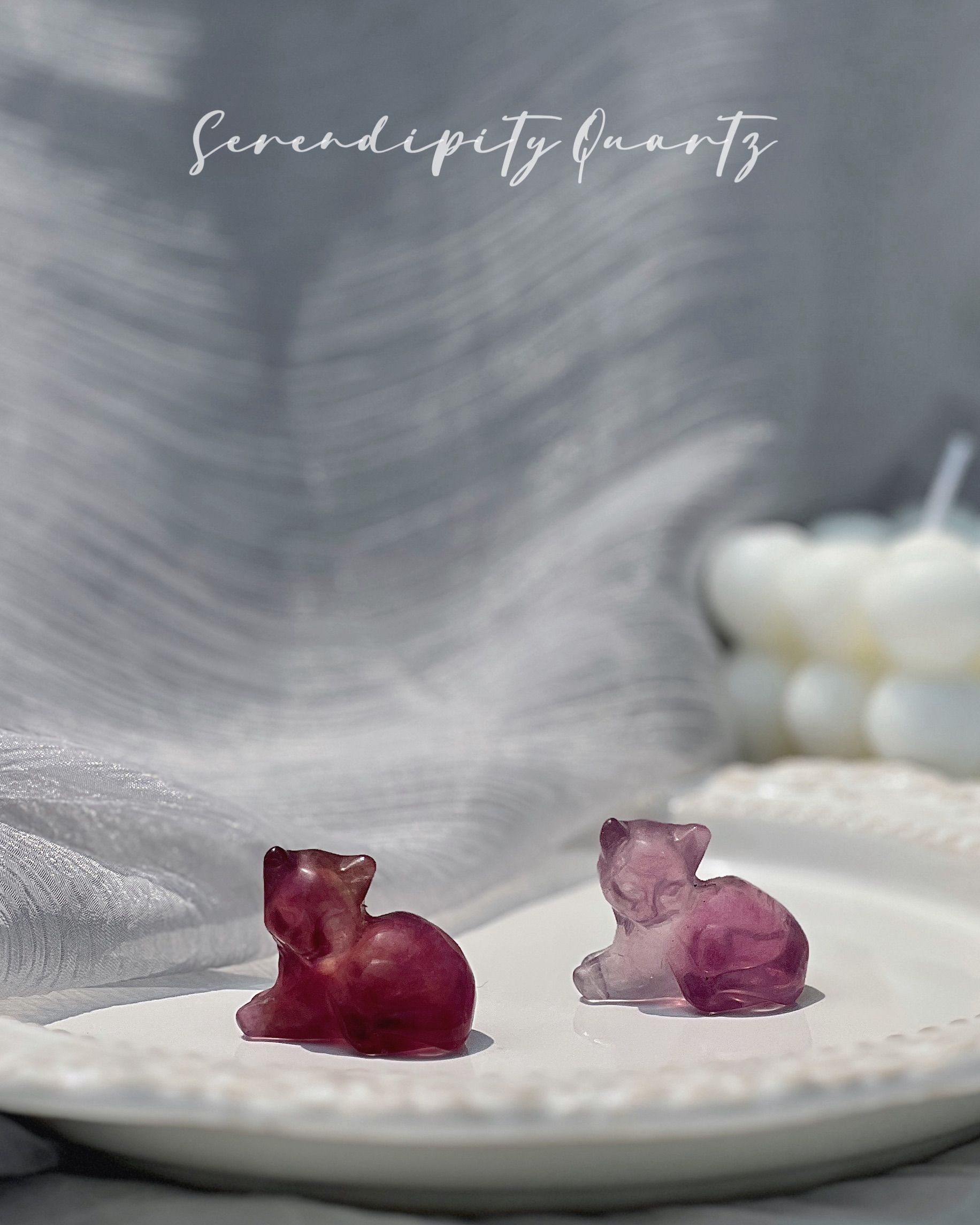 選礦-螢石小貓咪 （擺件 擺飾 水晶 礦石）