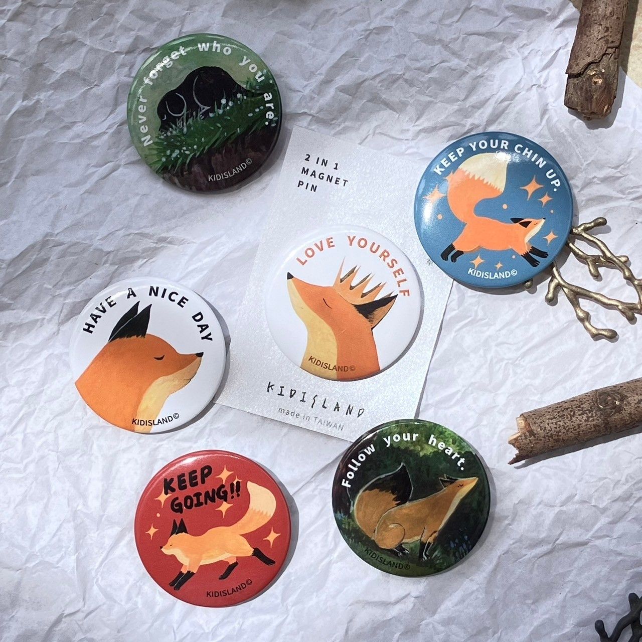 二合一冰箱貼磁鐵徽章