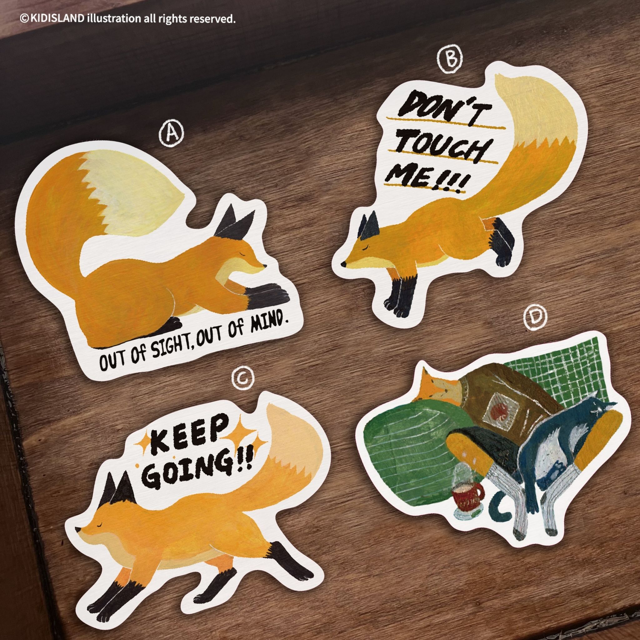 防水貼紙-狐狸系列