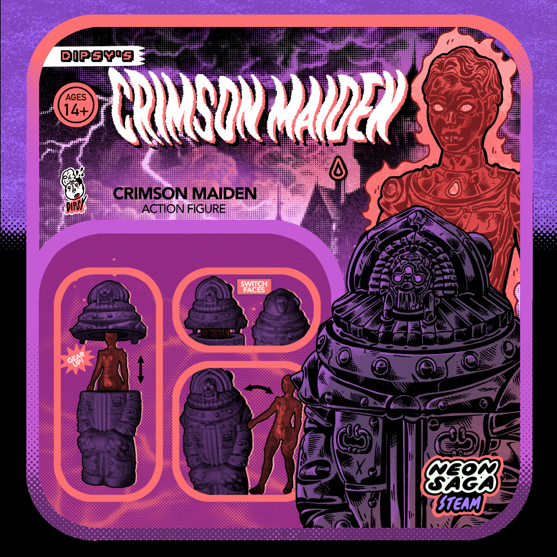 【Crimson Maiden 腥紅處女 3.75吋比例吊卡可動模型】