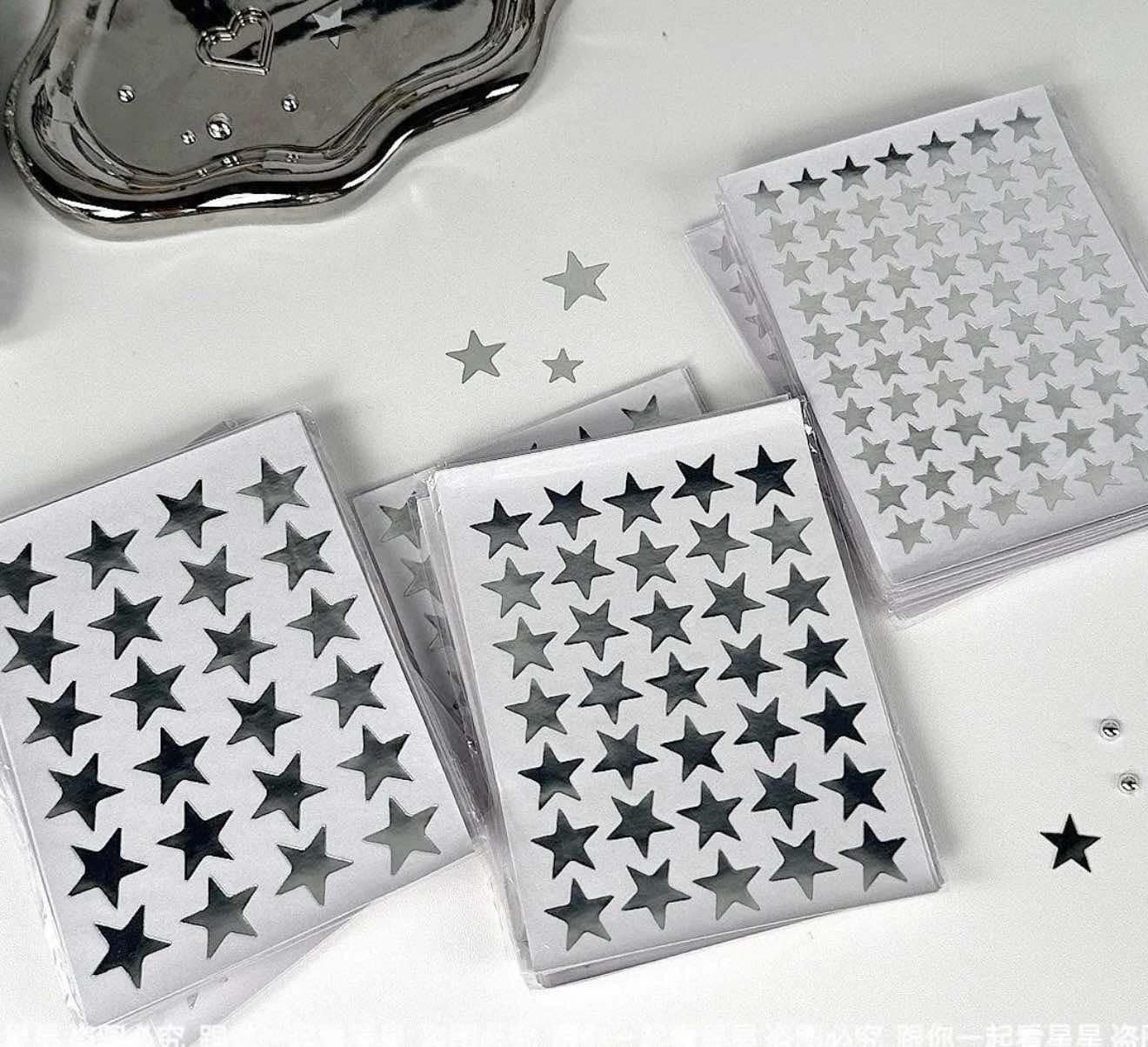 燙銀大中小星星貼紙
